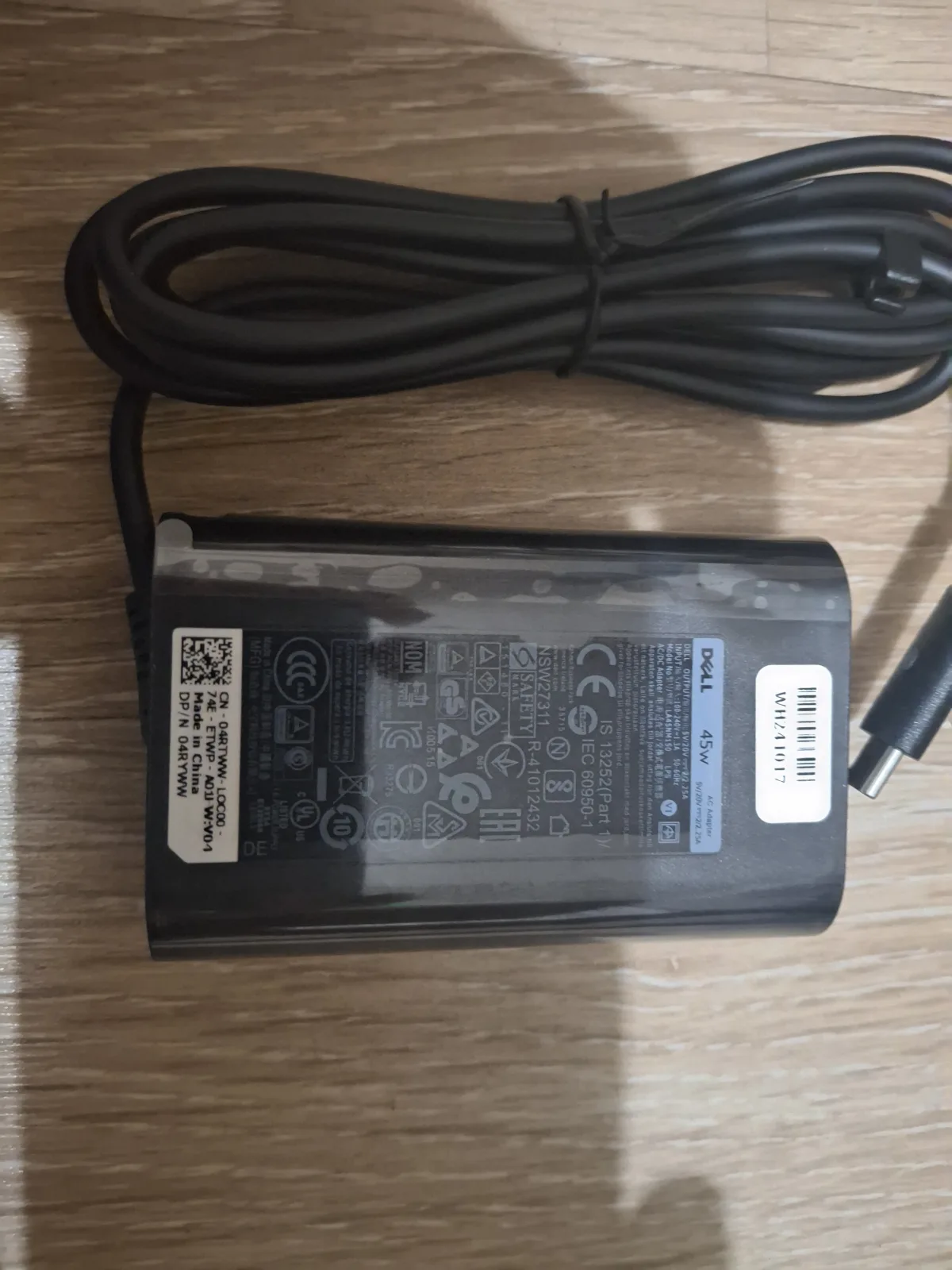 dell punjac type c usb-c 45w original novo
